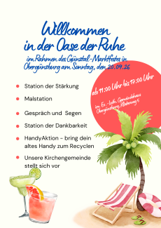 Plakat Oase der Ruhe 2026